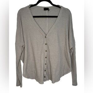 Urban Outfitters Out From Under Top Women’s Small Oversized‎ Waffle Knit Thermal